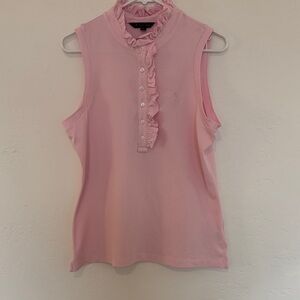 Brooks Brothers Pink Ruffle Blouse